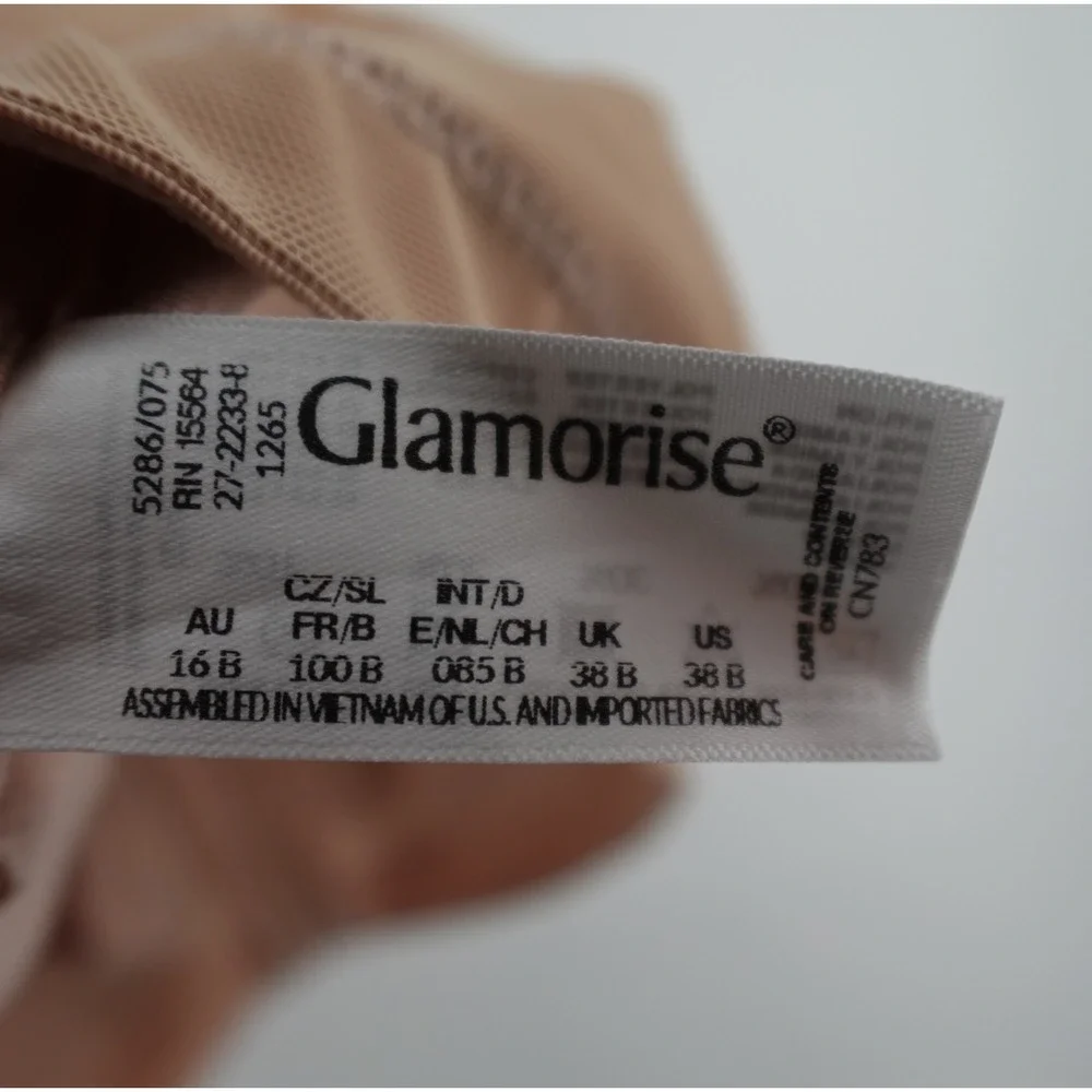Glamorise MagicLift Front Closure Posture Bra 1265 Nude‎ 38B